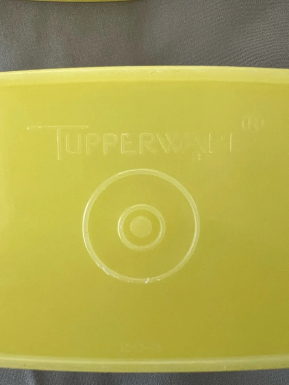 Vintage Tupperware Set of 2 Shelf Saver Containers #1243 Yellow with Lids